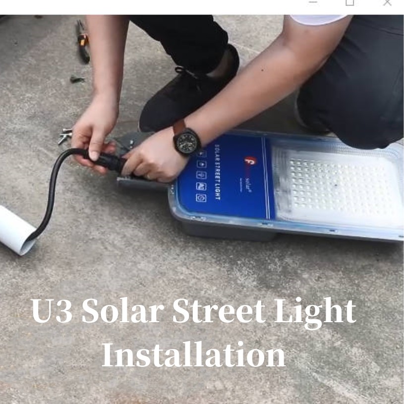 Pemasangan Lampu Jalan Tenaga Surya U3 dalam Dua Jenis Braket
